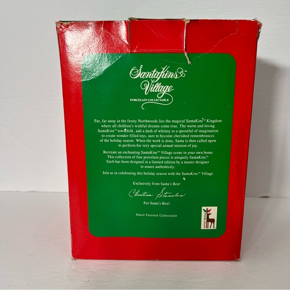 VTG Santakin's Village Chubby's Bakery Porcelain Christmas Home Decor with Box - Picture 12 of 12